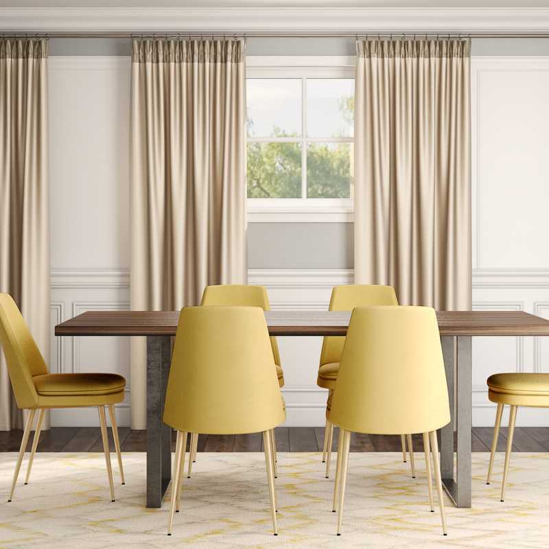 Modern, Glam, Minimal Dining Room Design by Havenly Interior Designer Stephanie