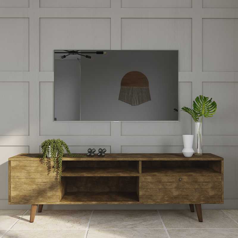Modern, Bohemian, Midcentury Modern, Minimal Living Room Design by Havenly Interior Designer Morgan