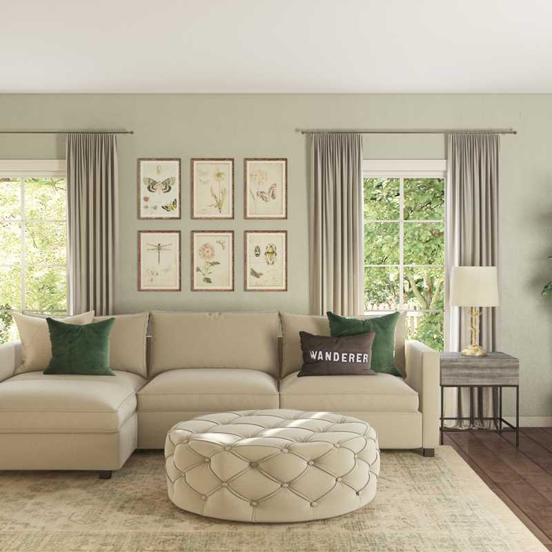 Modern, Farmhouse Living Room Design by Havenly Interior Designer Barbara