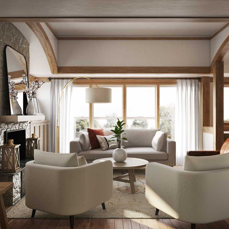 Eclectic, Rustic Living Room Design by Havenly Interior Designer Sarah