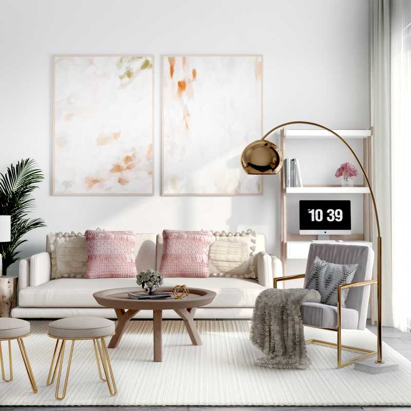 Modern Living Room Design by Havenly Interior Designer Karen