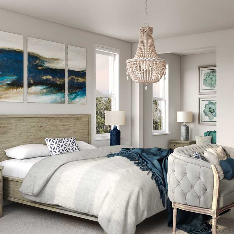 Coastal, Farmhouse Bedroom Design by Havenly Interior Designer Marty