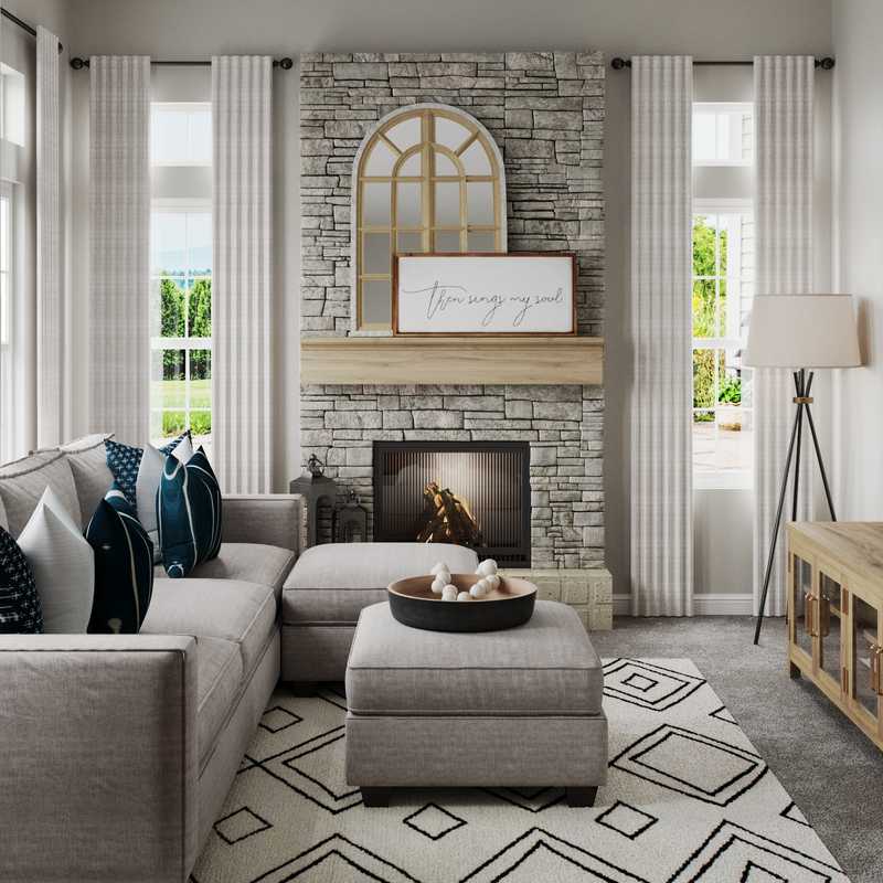 Modern, Farmhouse, Rustic Living Room Design by Havenly Interior Designer Liliana