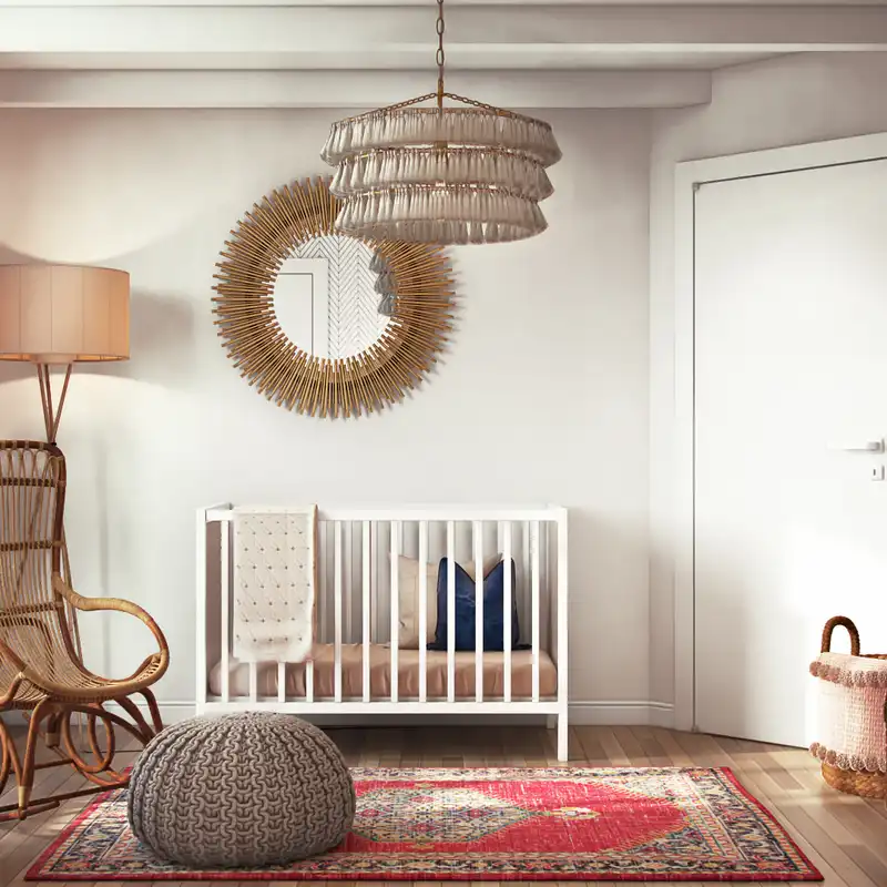 Eclectic, Midcentury Modern Nursery Design by Havenly Interior Designer Julieta