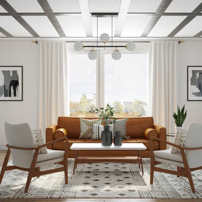 Midcentury Modern Living Room Design by Havenly Interior Designer Laura