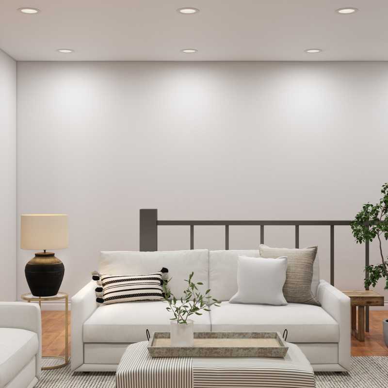 Contemporary, Eclectic Living Room Design by Havenly Interior Designer Sarah