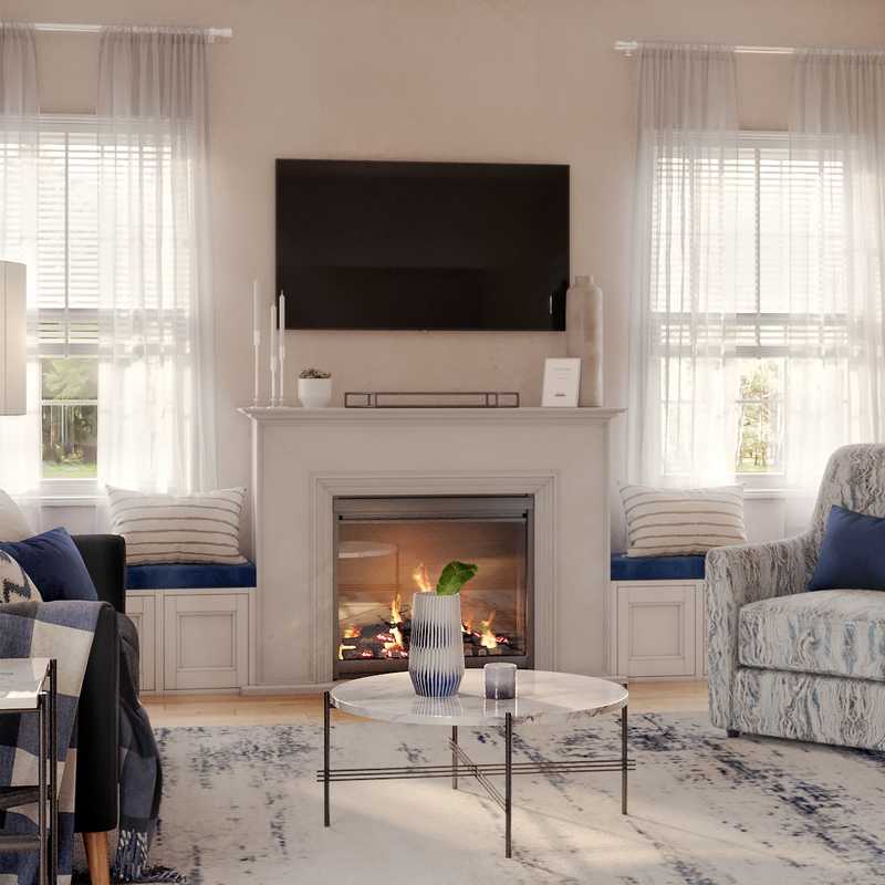 Transitional Living Room Design by Havenly Interior Designer Marlene