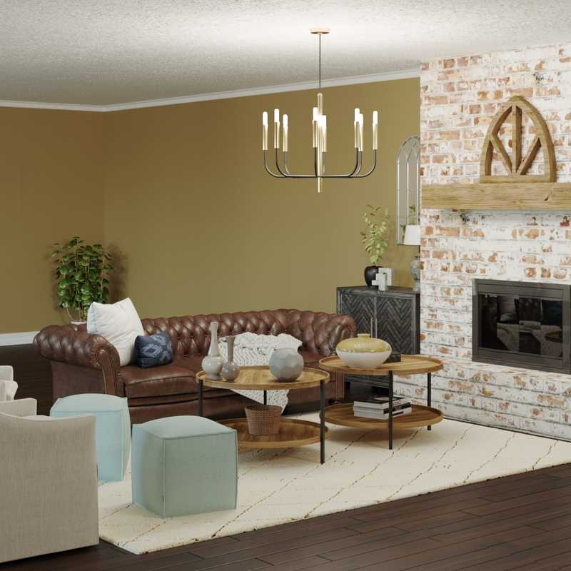 Rustic, Transitional Living Room Design by Havenly Interior Designer Brea