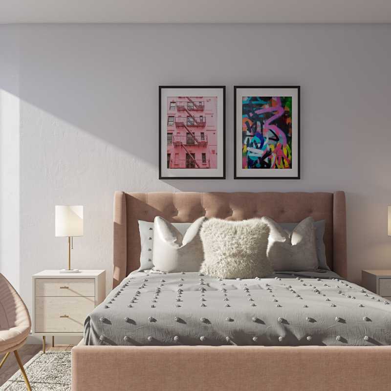 Contemporary, Glam, Preppy Bedroom Design by Havenly Interior Designer Erin