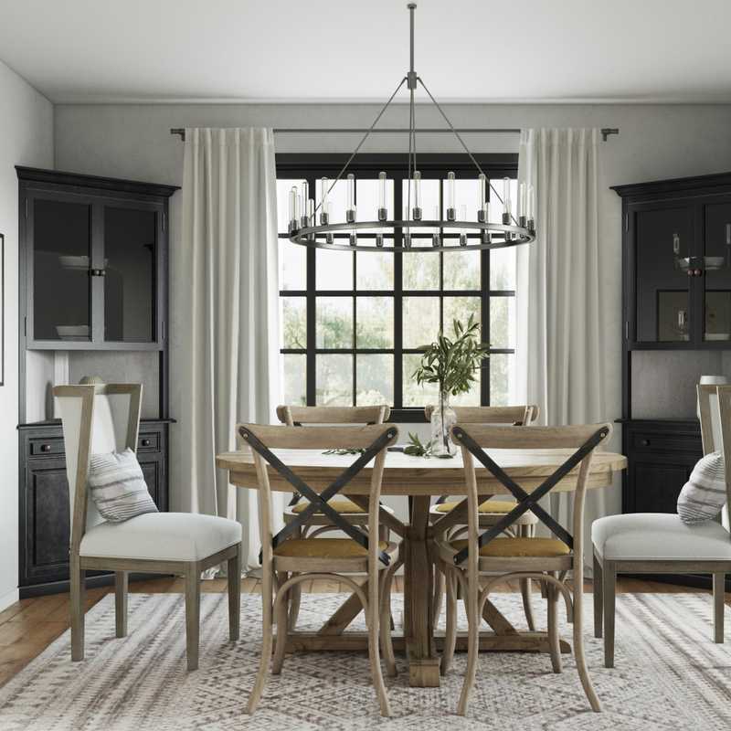 Contemporary, Farmhouse Dining Room Design by Havenly Interior Designer Melisa