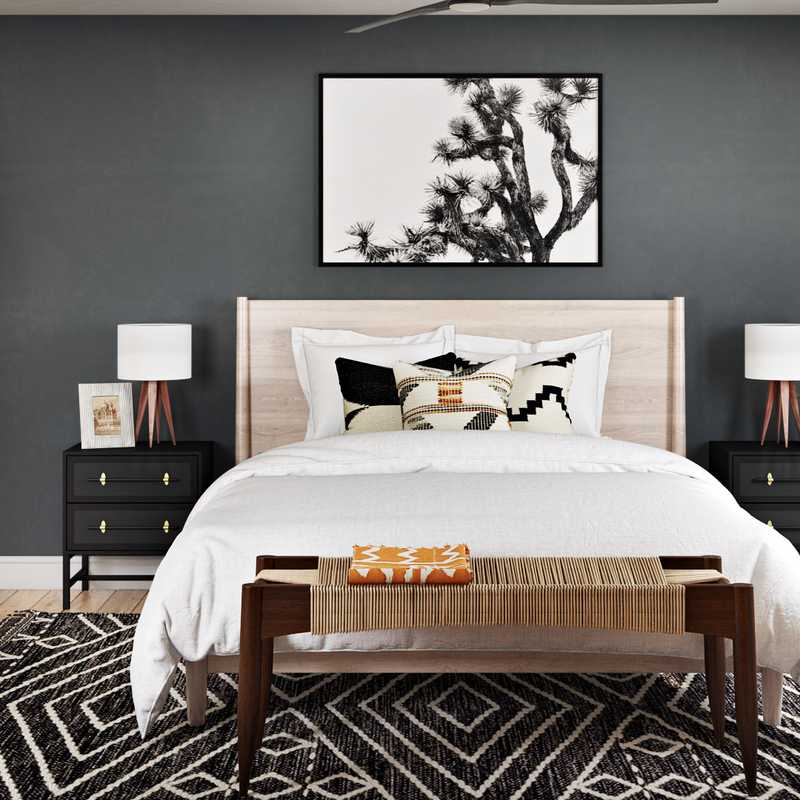 Midcentury Modern Bedroom Design by Havenly Interior Designer Emilee