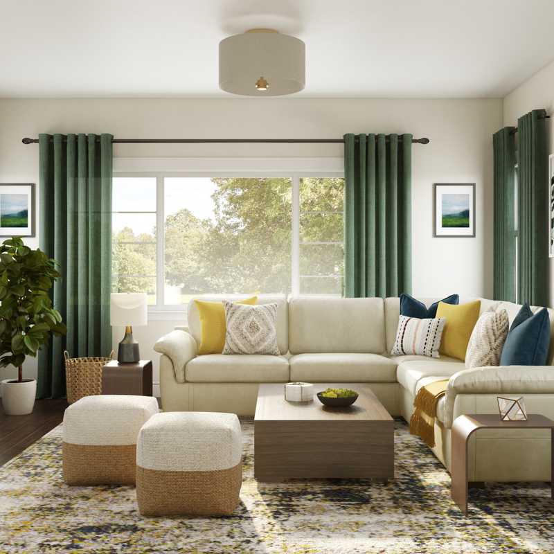 Midcentury Modern, Scandinavian Living Room Design by Havenly Interior Designer Julie
