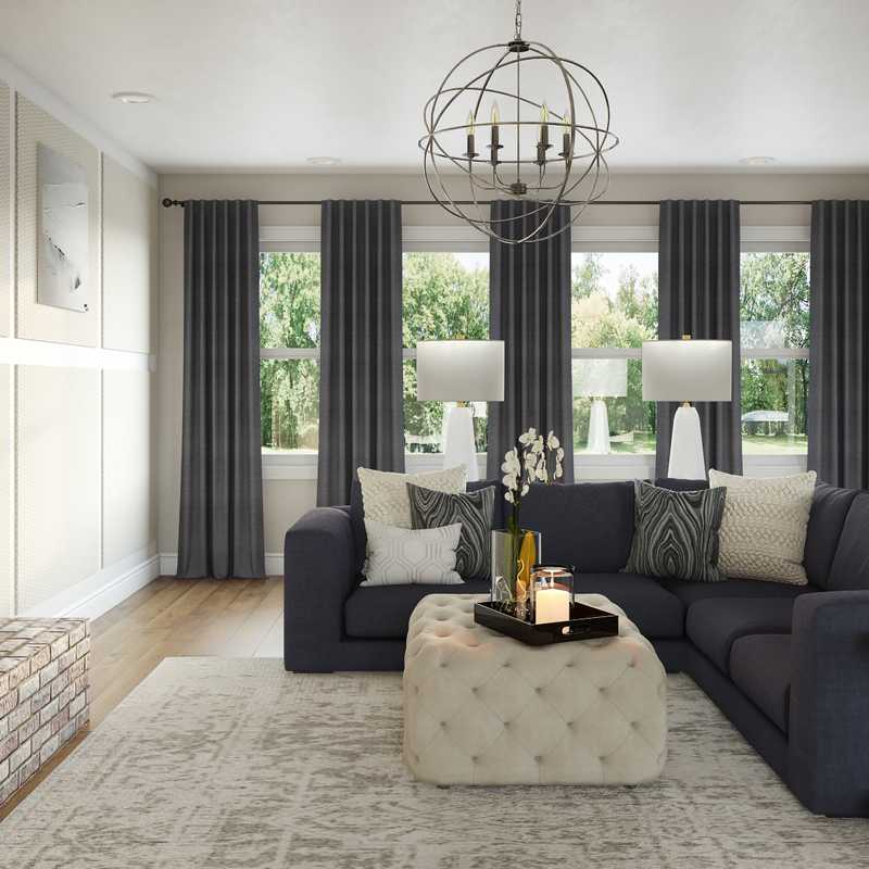 Classic, Glam Living Room Design by Havenly Interior Designer Tara