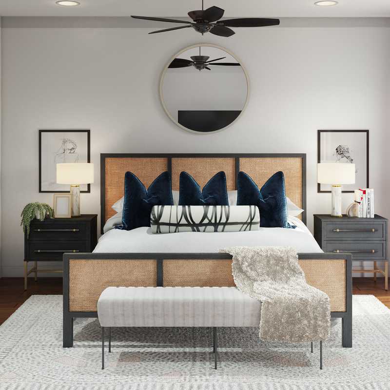 Glam, Transitional Bedroom Design by Havenly Interior Designer Maria