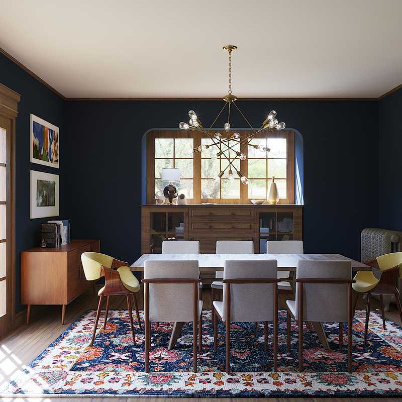 Classic, Transitional Dining Room Design by Havenly Interior Designer Kristell