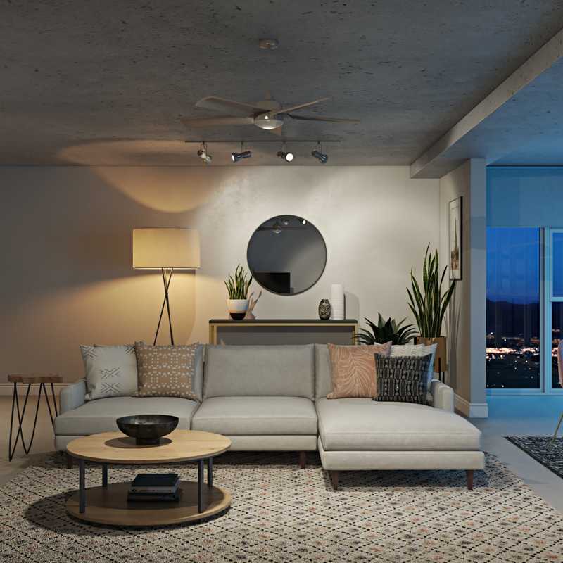 Bohemian Living Room Design by Havenly Interior Designer Rachel