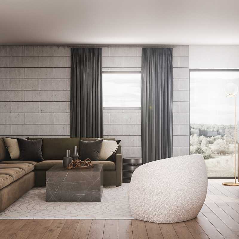 Modern, Eclectic Living Room Design by Havenly Interior Designer Jacqueline