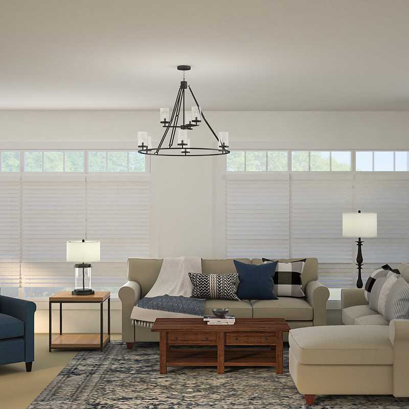 Transitional Living Room Design by Havenly Interior Designer Lyndsi