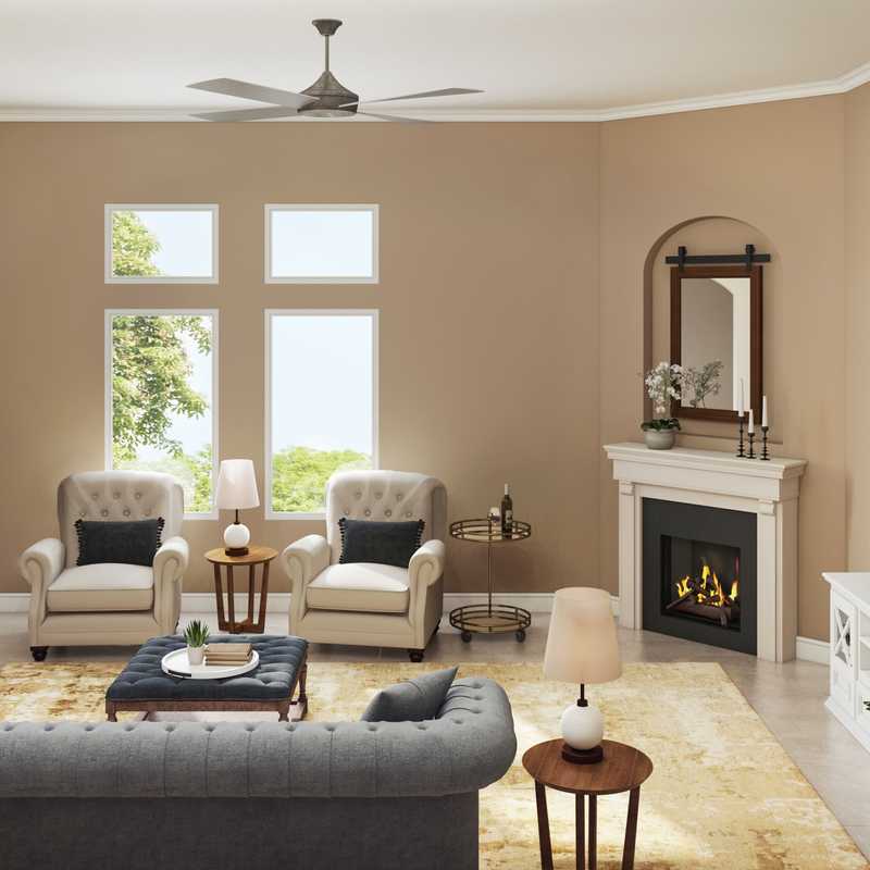 Farmhouse, Scandinavian Living Room Design by Havenly Interior Designer Kristy