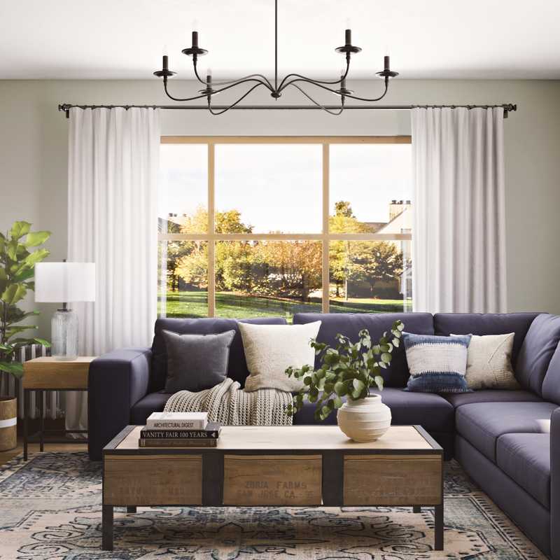 Modern, Farmhouse Living Room Design by Havenly Interior Designer Barbara