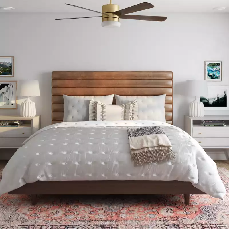 Modern, Bohemian, Midcentury Modern Bedroom Design by Havenly Interior Designer Jennifer