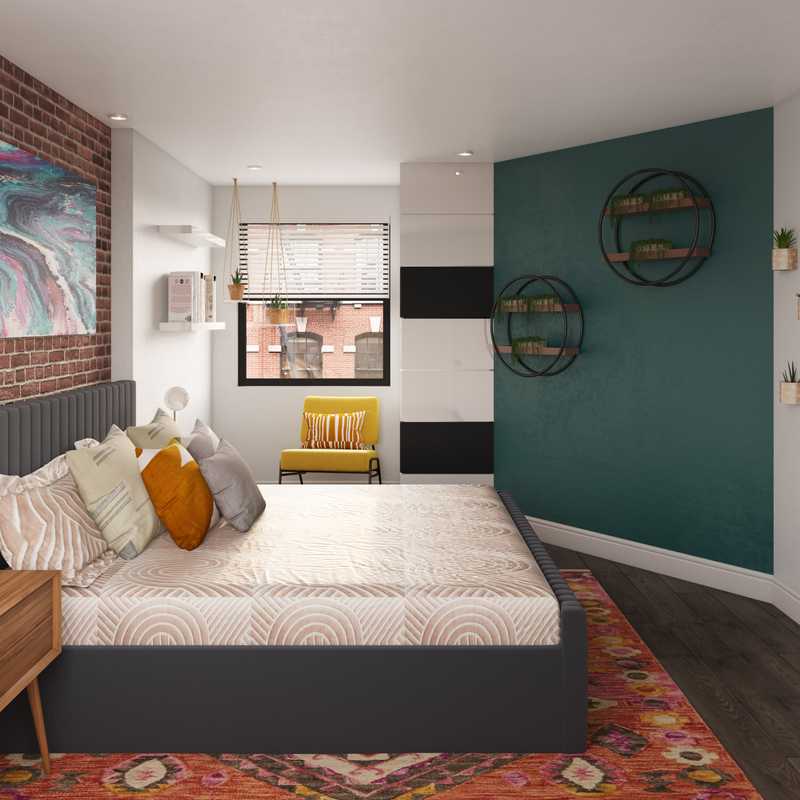 Modern, Bohemian, Midcentury Modern Bedroom Design by Havenly Interior Designer Sharon