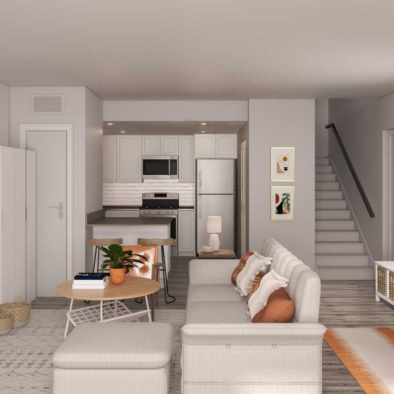 Bohemian, Midcentury Modern Living Room Design by Havenly Interior Designer Tammy