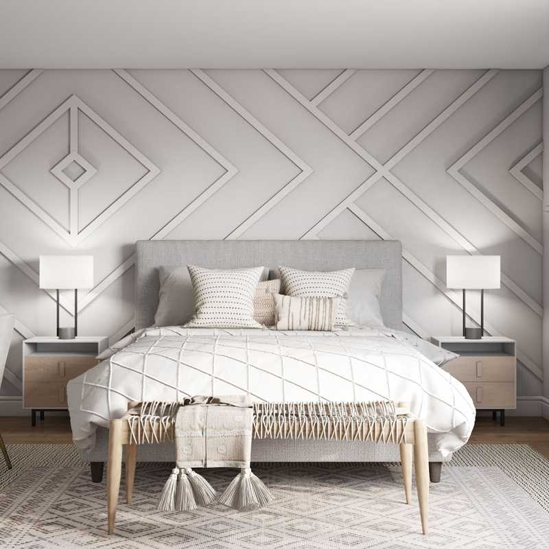 Bohemian, Scandinavian Bedroom Design by Havenly Interior Designer Andrea