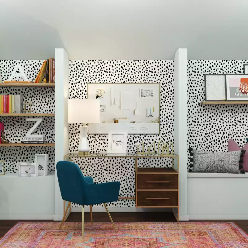 Modern, Eclectic, Global Office Design by Havenly Interior Designer Shruti