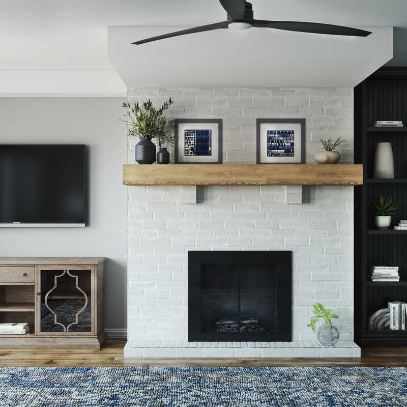 Farmhouse, Rustic Living Room Design by Havenly Interior Designer Austin