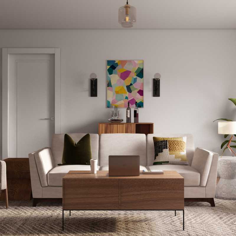 Contemporary, Modern, Industrial Living Room Design by Havenly Interior Designer Megan