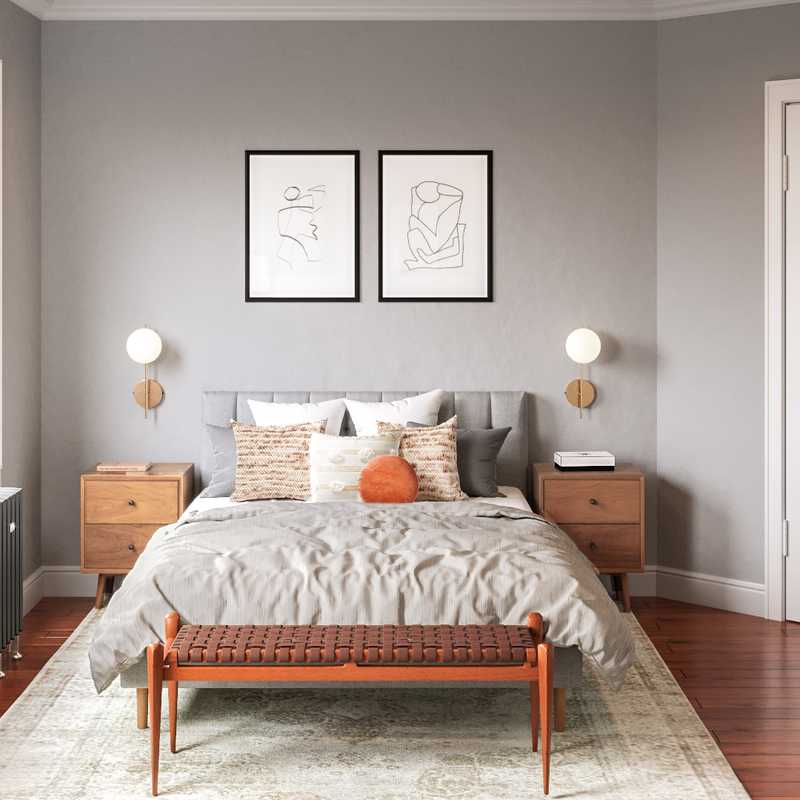 Bohemian, Midcentury Modern Bedroom Design by Havenly Interior Designer Chanel