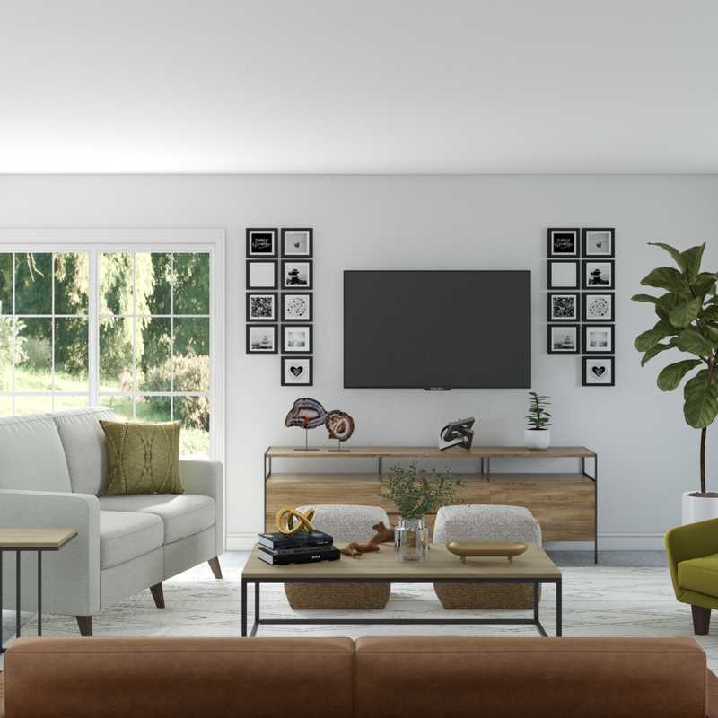 Classic, Bohemian, Farmhouse Living Room Design by Havenly Interior Designer Ghianella