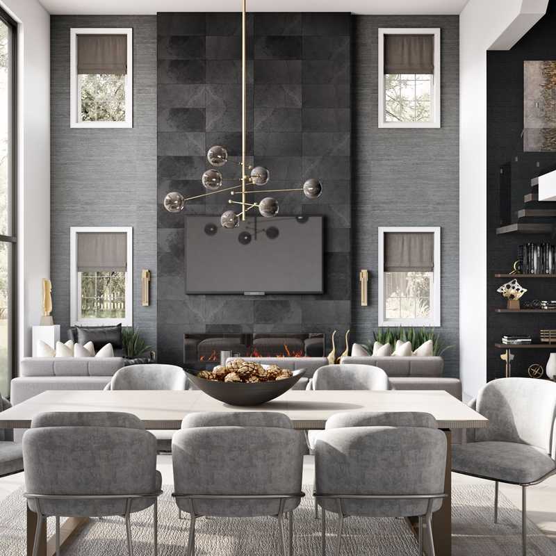 Modern, Glam Living Room Design by Havenly Interior Designer Levi