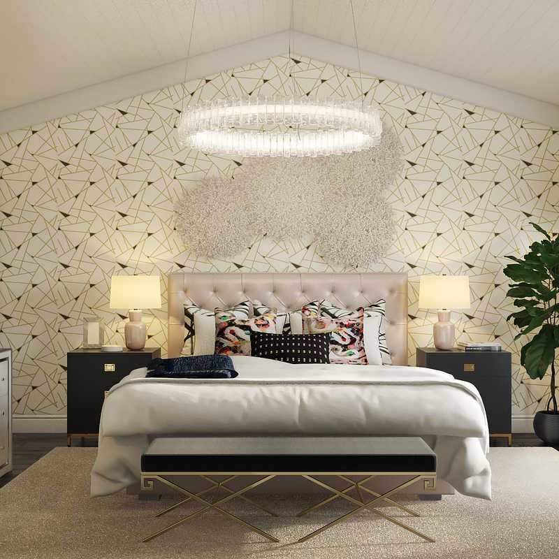 Contemporary, Modern, Glam, Preppy Bedroom Design by Havenly Interior Designer Annie