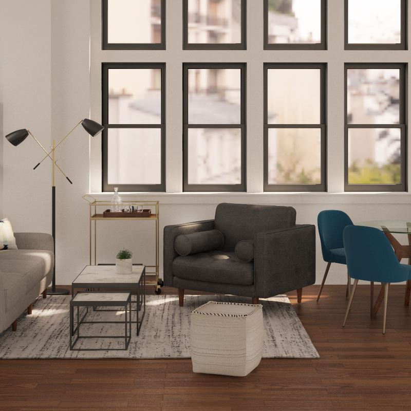Modern Living Room Design by Havenly Interior Designer Alexandra
