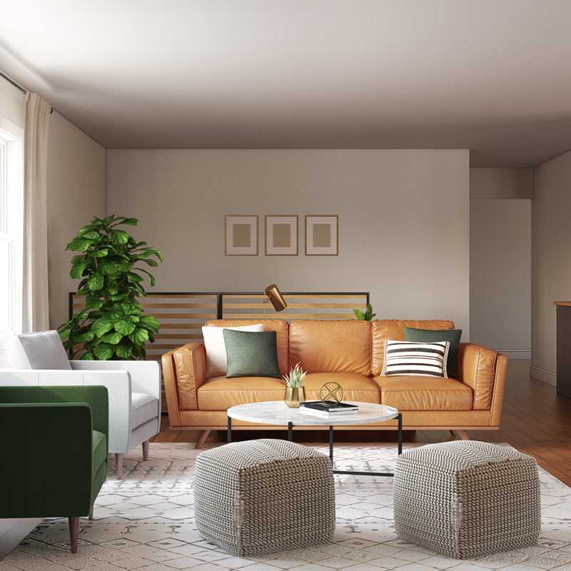 Contemporary, Modern, Midcentury Modern Living Room Design by Havenly Interior Designer Melissa