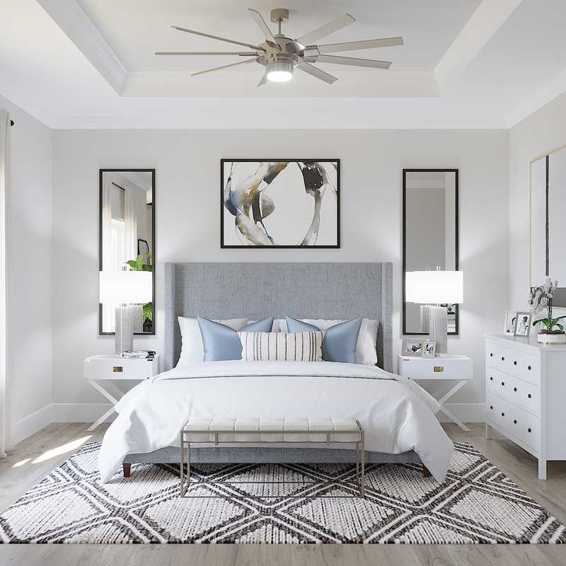 Contemporary, Eclectic, Bohemian Bedroom Design by Havenly Interior Designer Isaac