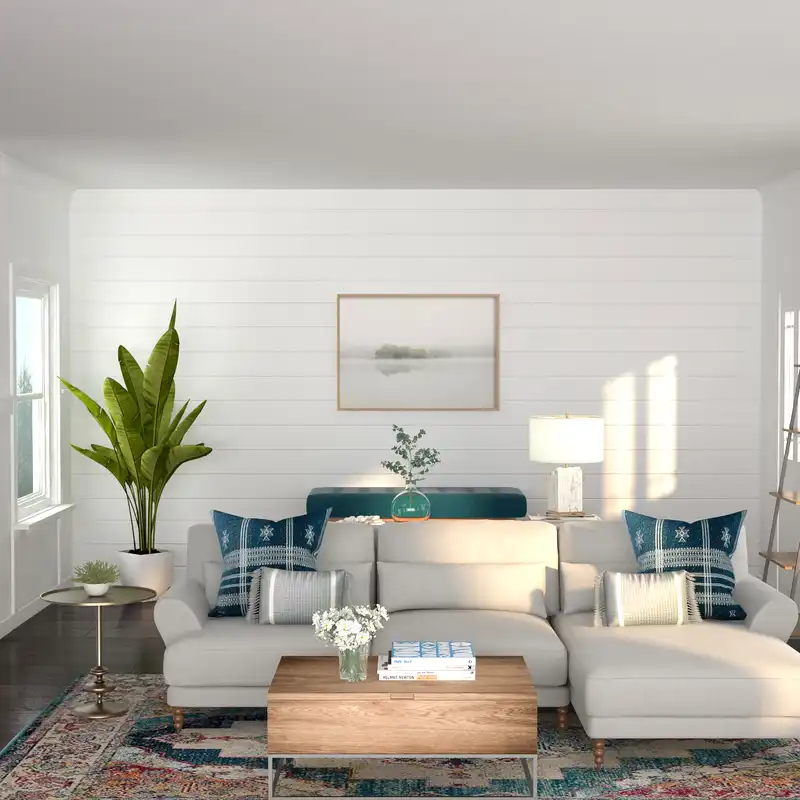 Midcentury Modern Living Room Design by Havenly Interior Designer Kayla