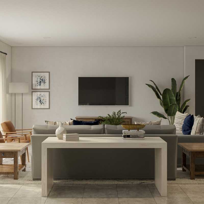Contemporary, Transitional Living Room Design by Havenly Interior Designer Anny