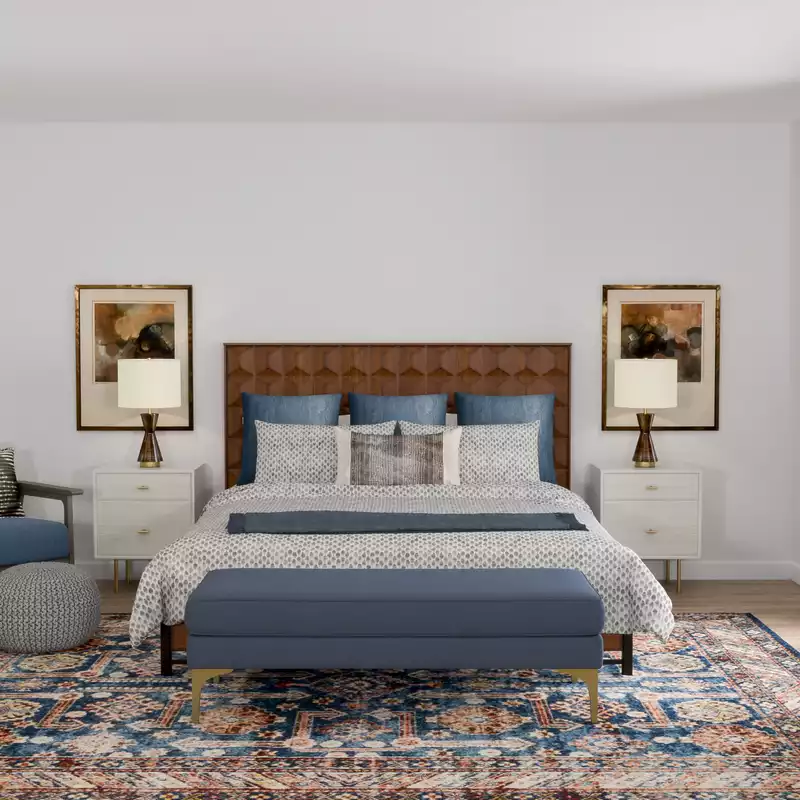 Contemporary, Midcentury Modern Bedroom Design by Havenly Interior Designer Lisa