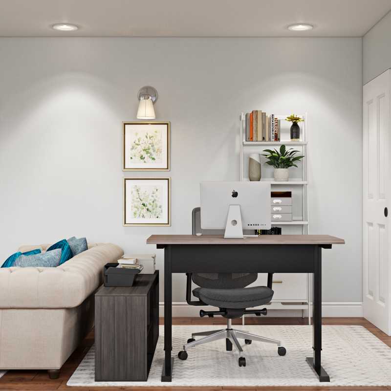 Traditional, Farmhouse Office Design by Havenly Interior Designer Julie