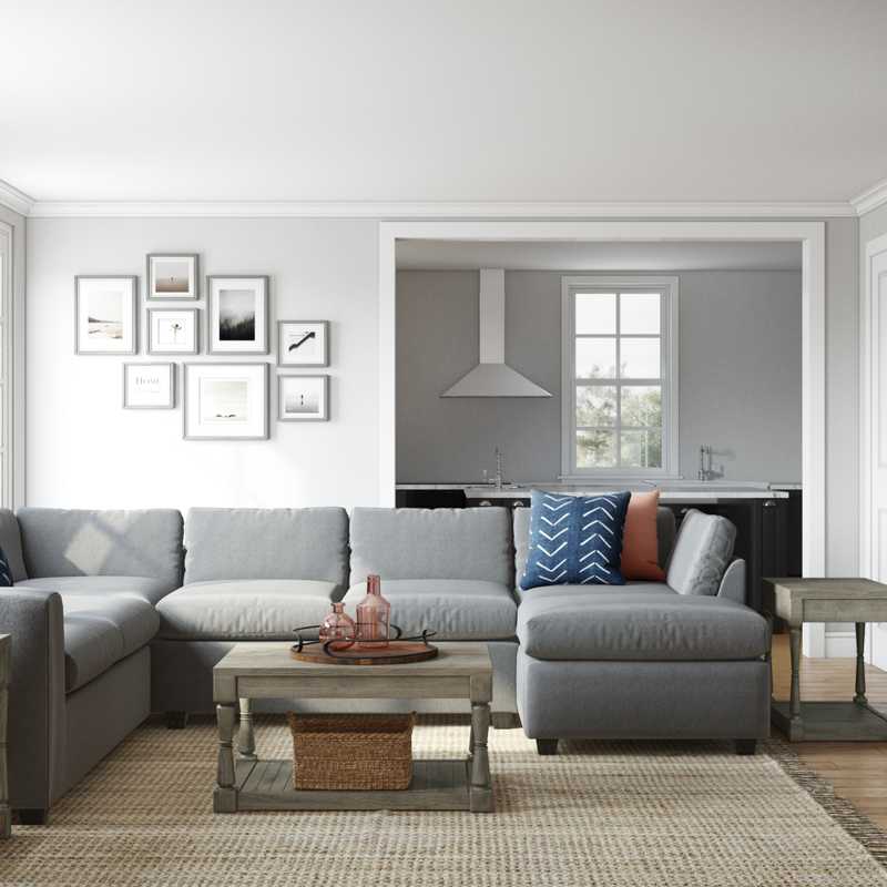 Modern, Farmhouse Living Room Design by Havenly Interior Designer Abigail