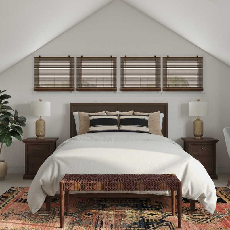 Bohemian, Southwest Inspired Bedroom Design by Havenly Interior Designer Brittney