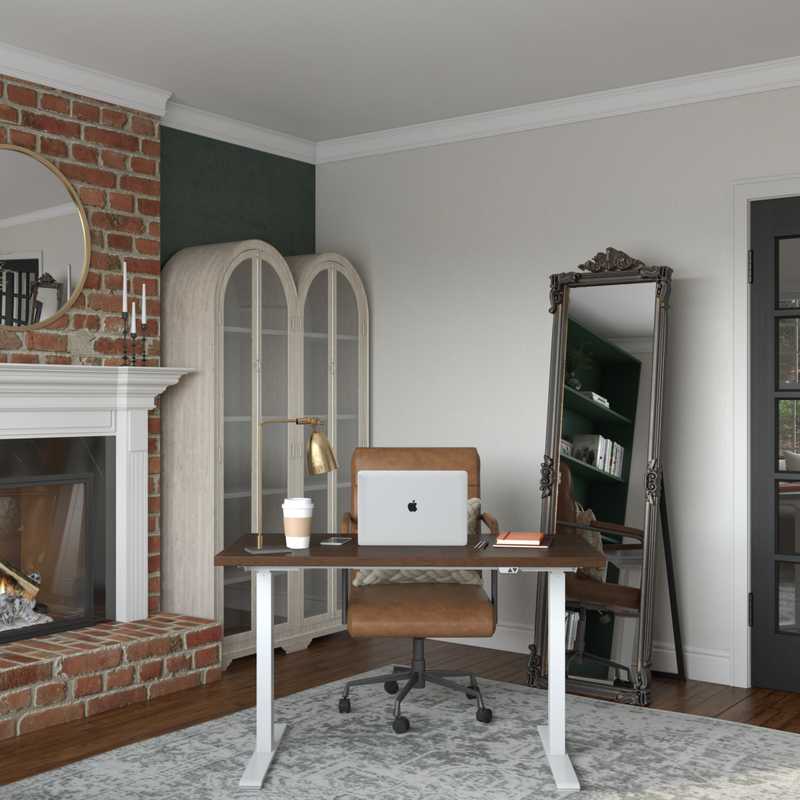 Contemporary, Modern, Eclectic, Vintage Office Design by Havenly Interior Designer Erin