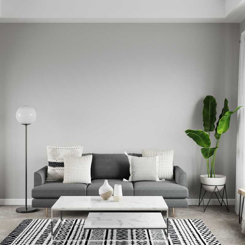 Modern, Bohemian, Scandinavian Living Room Design by Havenly Interior Designer Andrea