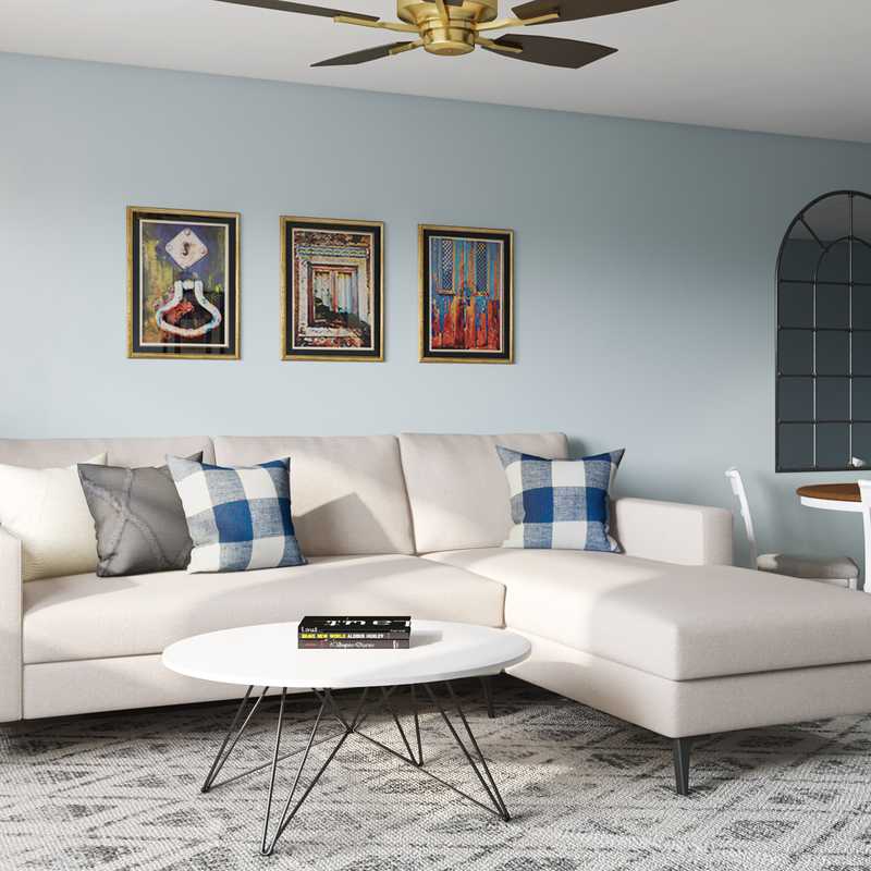 Traditional, Farmhouse Living Room Design by Havenly Interior Designer Michelle