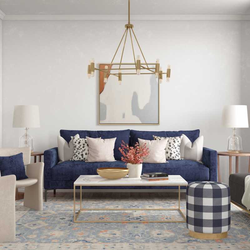 Contemporary, Classic, Glam Living Room Design by Havenly Interior Designer Vivian