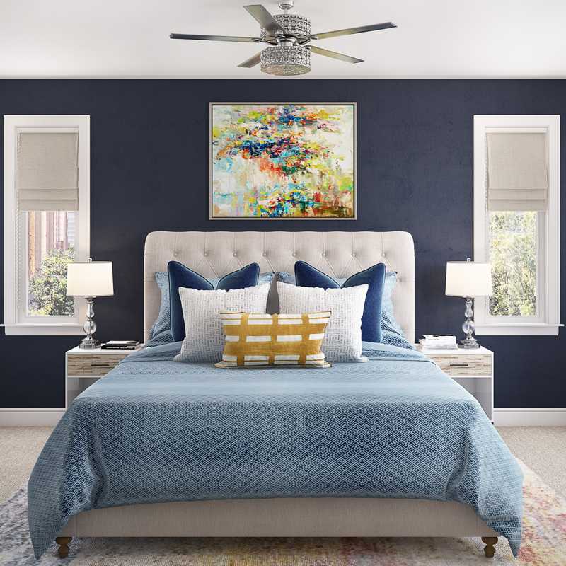 Eclectic, Coastal Bedroom Design by Havenly Interior Designer Shameika