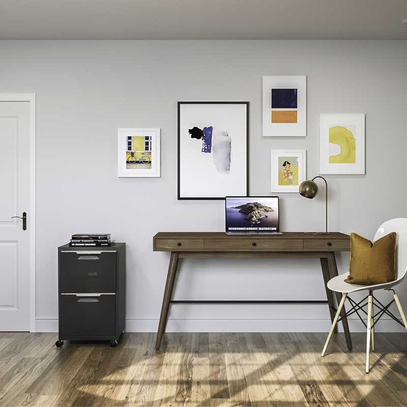 Eclectic, Scandinavian Office Design by Havenly Interior Designer Rafaela